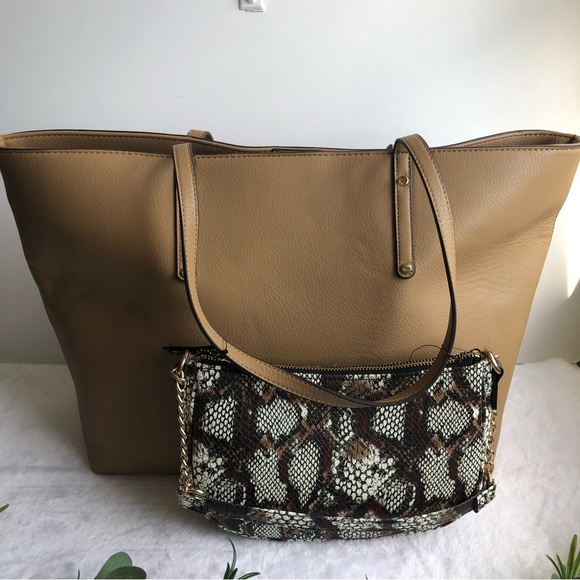 INC International Concepts Zoiey 2-1 Tote, Brown (New Camel), NWT - Picture 1 of 7